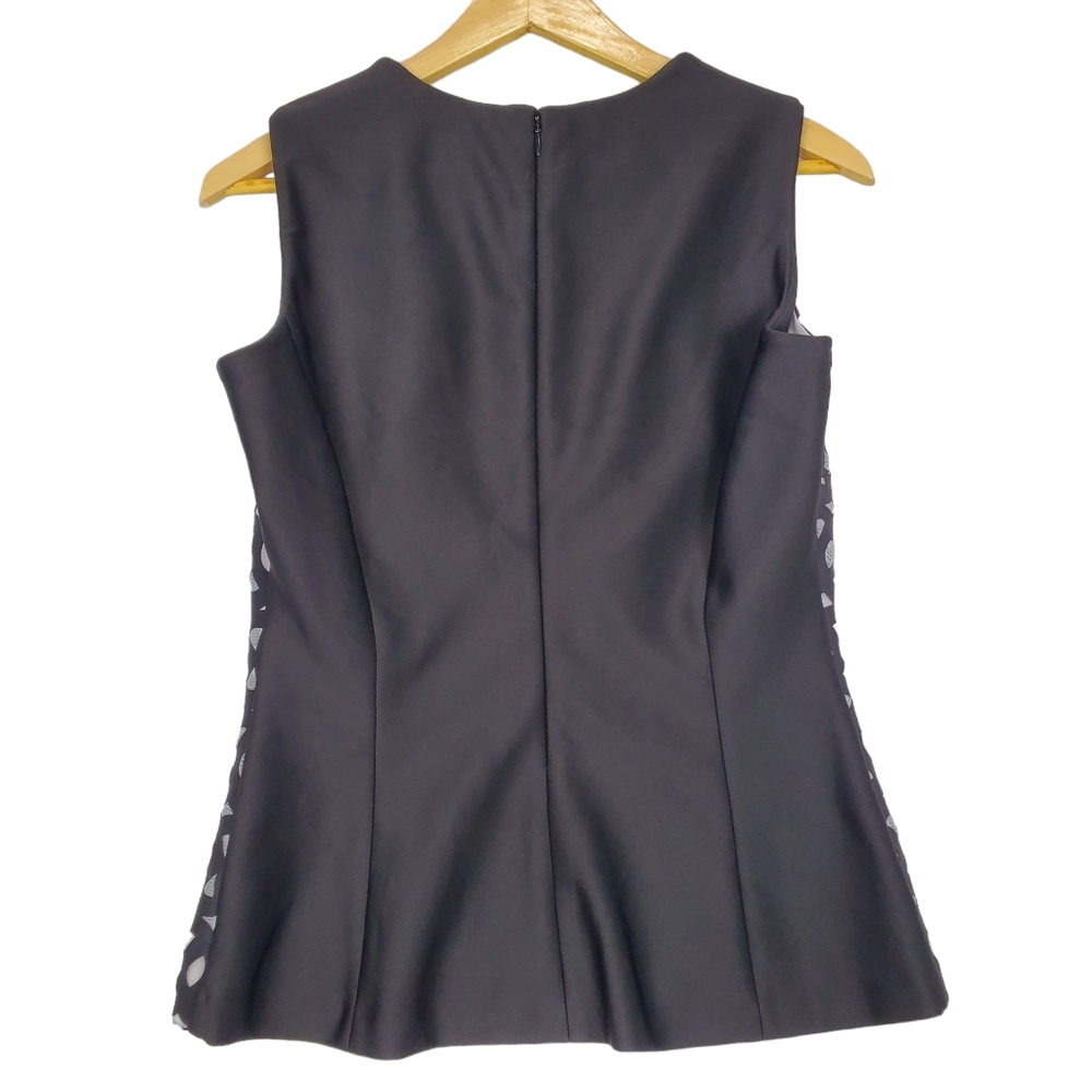 Calvin Klein Dressy Sleeveless Blouse with Tapered Waist Black / Gray Size Small - Picture 2 of 11